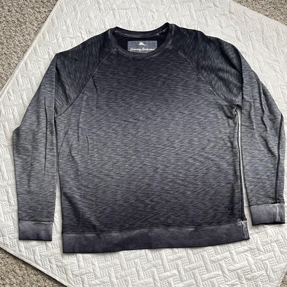 Tommy Bahama Men's Charcoal Crewneck Sweater